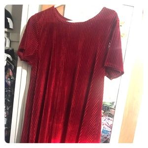 Solid red velvet LLR Carly L
